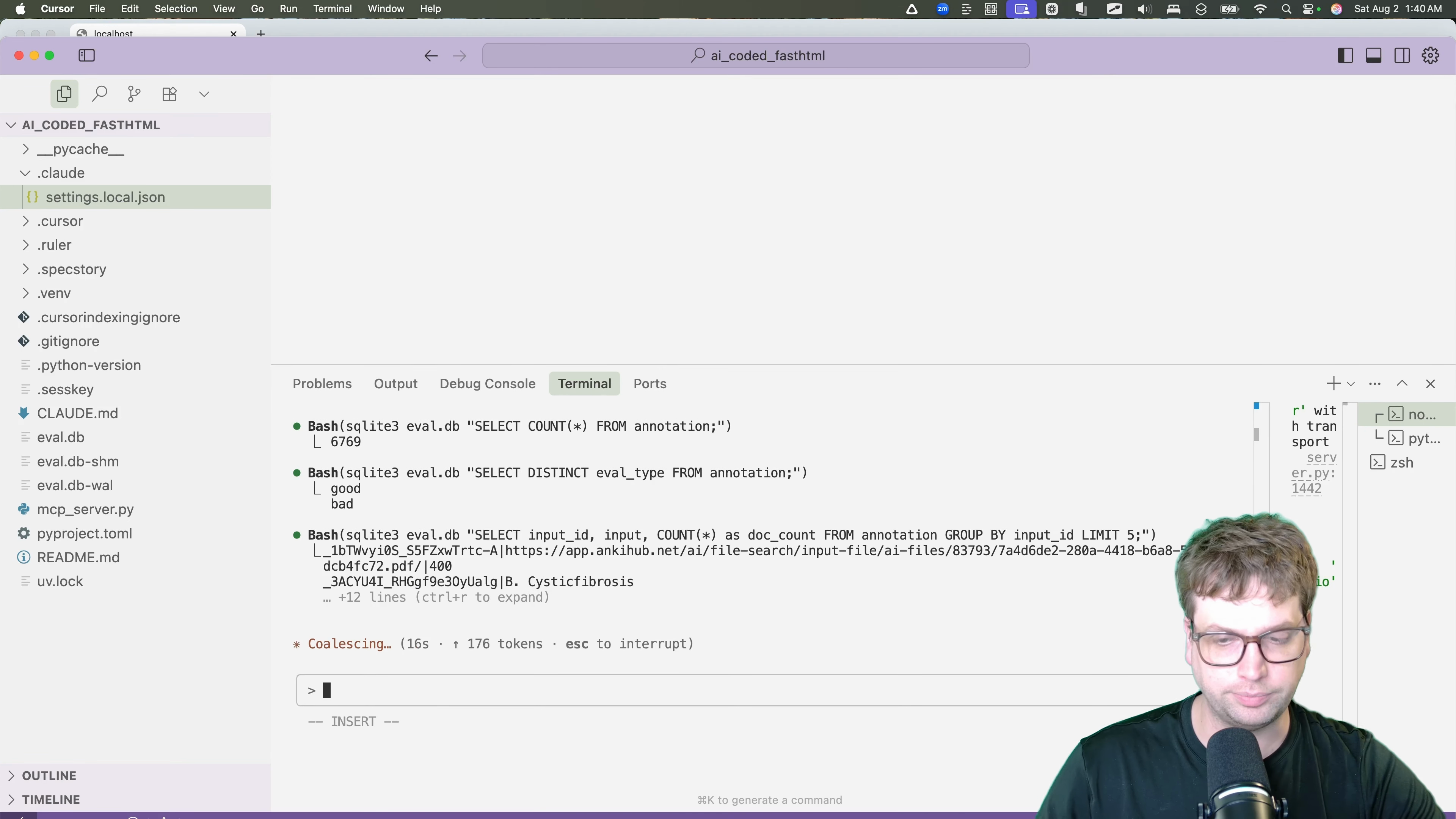 Claude Checking Data